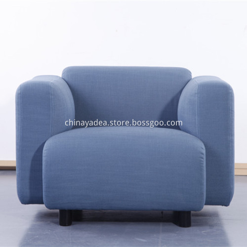 Blue Modern Fabric Single Sofa